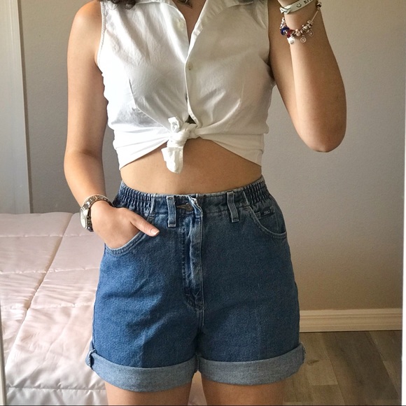 Lee Pants - VINTAGE ✨ lee high waisted elastic jean shorts